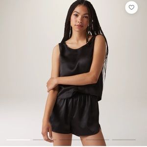 Italic Black Washable Silk Pajama Set